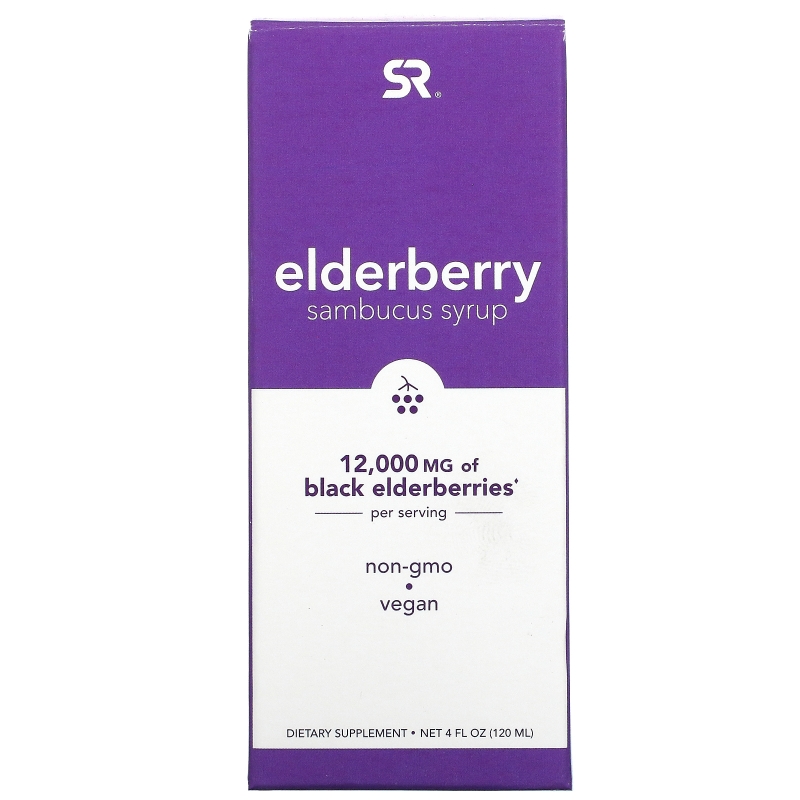 Sports Research, Elderberry Sambucus Syrup, 12,000 mg, 4 fl oz (120 ml)