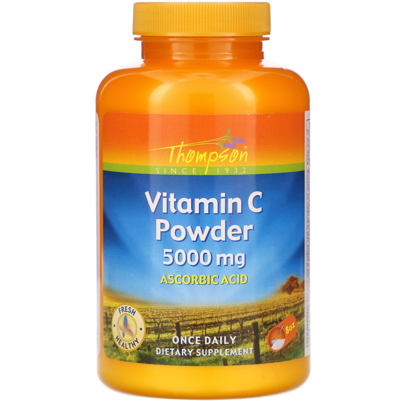 Thompson, Vitamin C Powder, 5,000 mg , 8 oz.