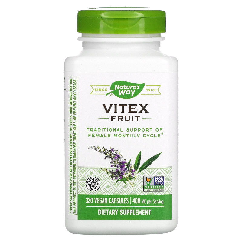 Nature's Way, Vitex Fruit, 400 mg, 320 Vetegarian Capsules