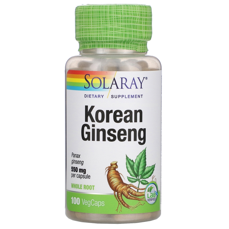 Solaray, Korean Ginseng, 550 mg, 100 VegCaps