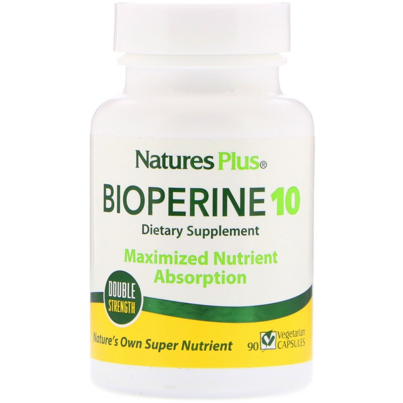 Nature's Plus, Биоперин 10, 90 вегетарианских капсул