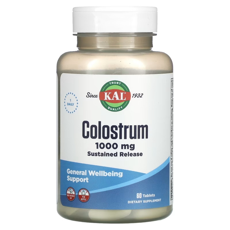 KAL, Colostrum, 1,000 mg, 60 Tablets