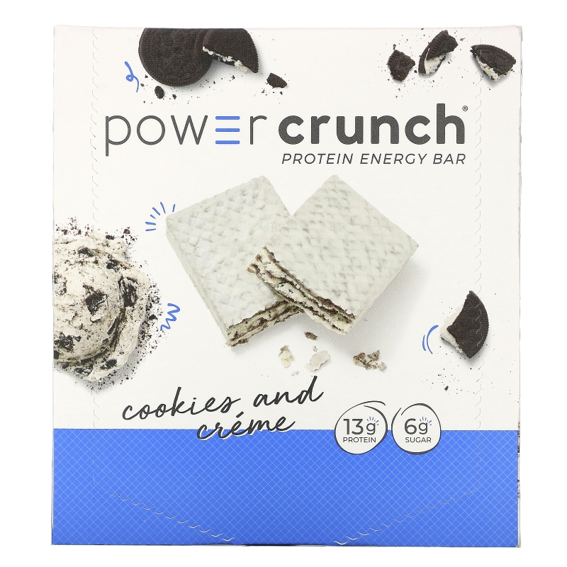 BNRG, Энергетический батончик Power Crunch Protein, оригинальный, печенье с кремом, 12 баточников, 1,4 унц. (40 г) в каждом