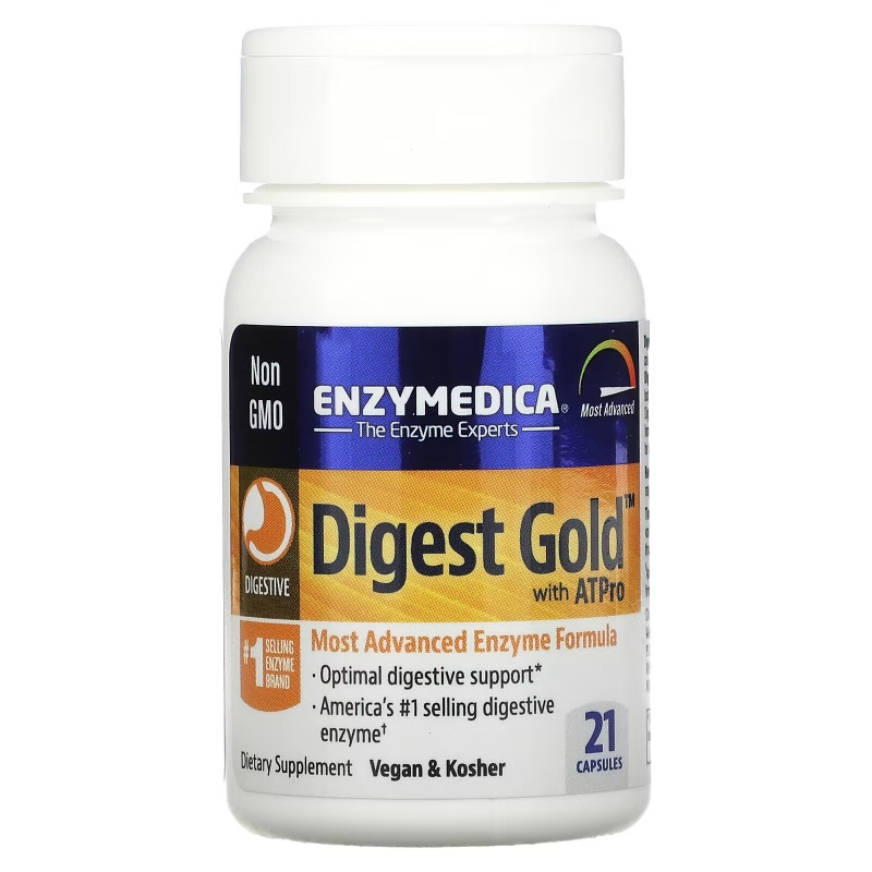 Enzymedica, Digest Gold с ATPro, 21 капсула