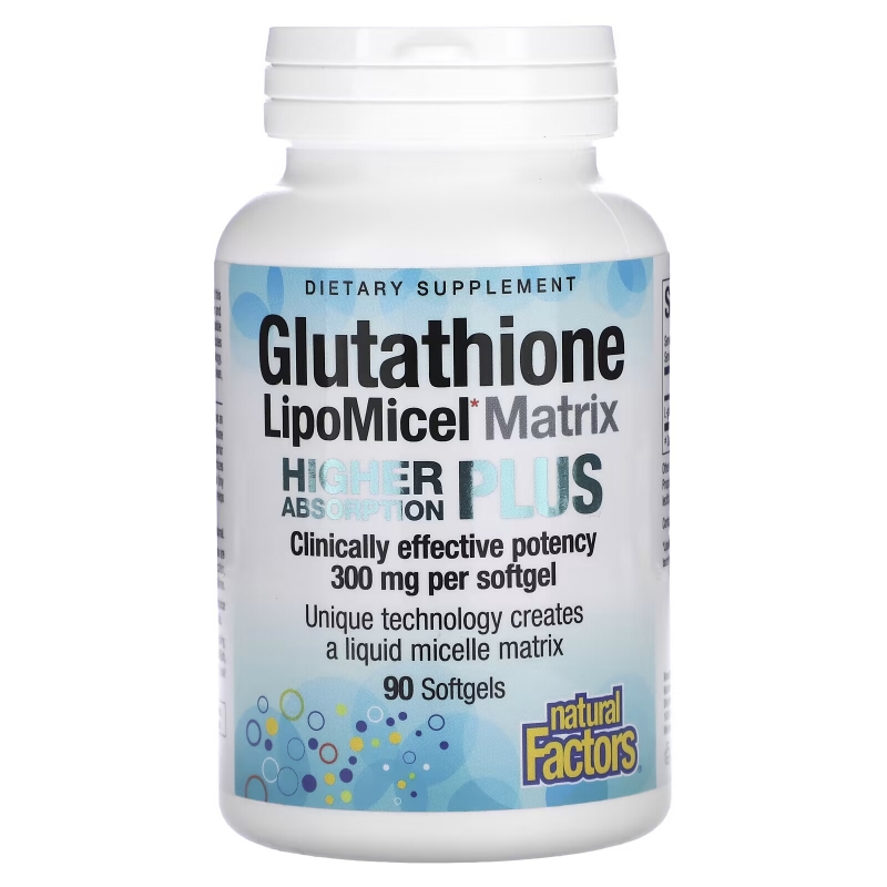 Natural Factors, Glutathione LipoMicel Matrix, 300 mg, 90 Softgels