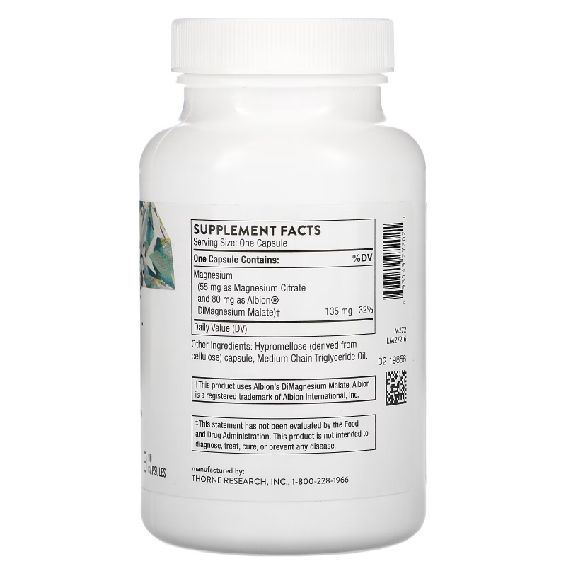 Thorne Research Magnesium Citramate 90 вегетарианских капсул