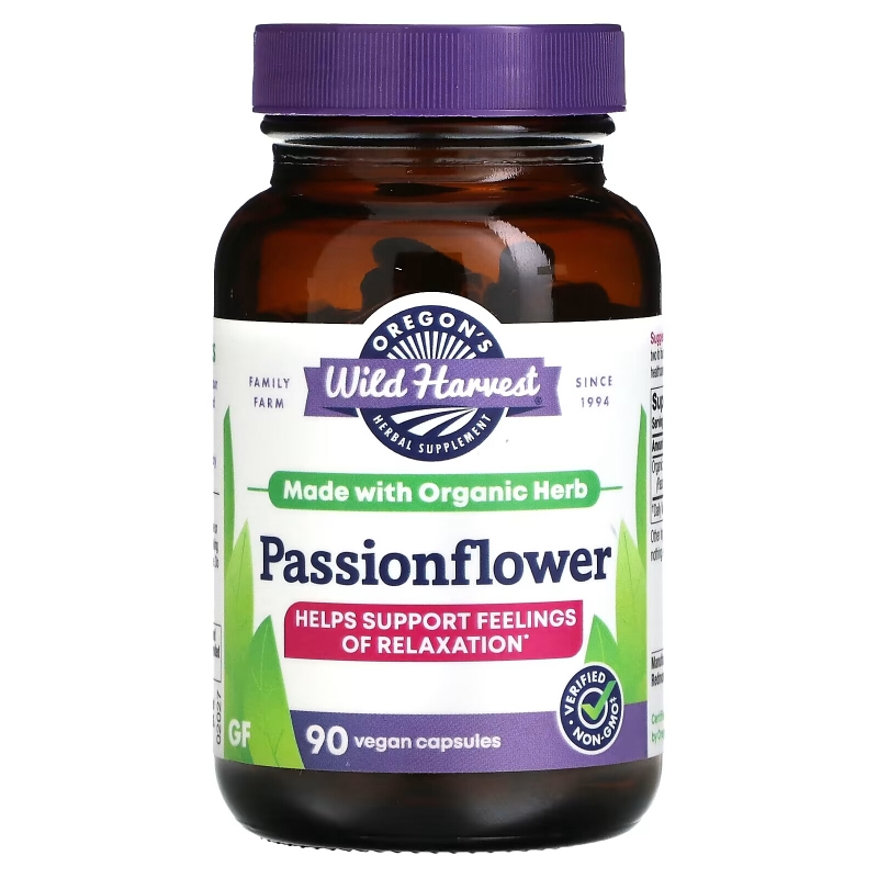 Oregons Wild Harvest, Passionflower, 90 Gelatin Capsules