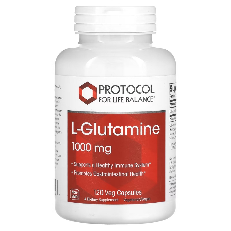 Protocol for Life Balance, L-Glutamine, 1,000 mg, 120 Veg Capsules