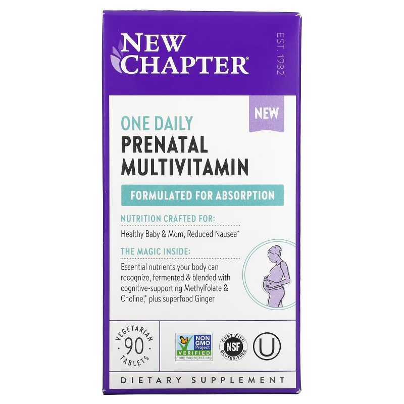 New Chapter, One Daily Prenatal Multivitamin, 90 Vegetarian Tablets