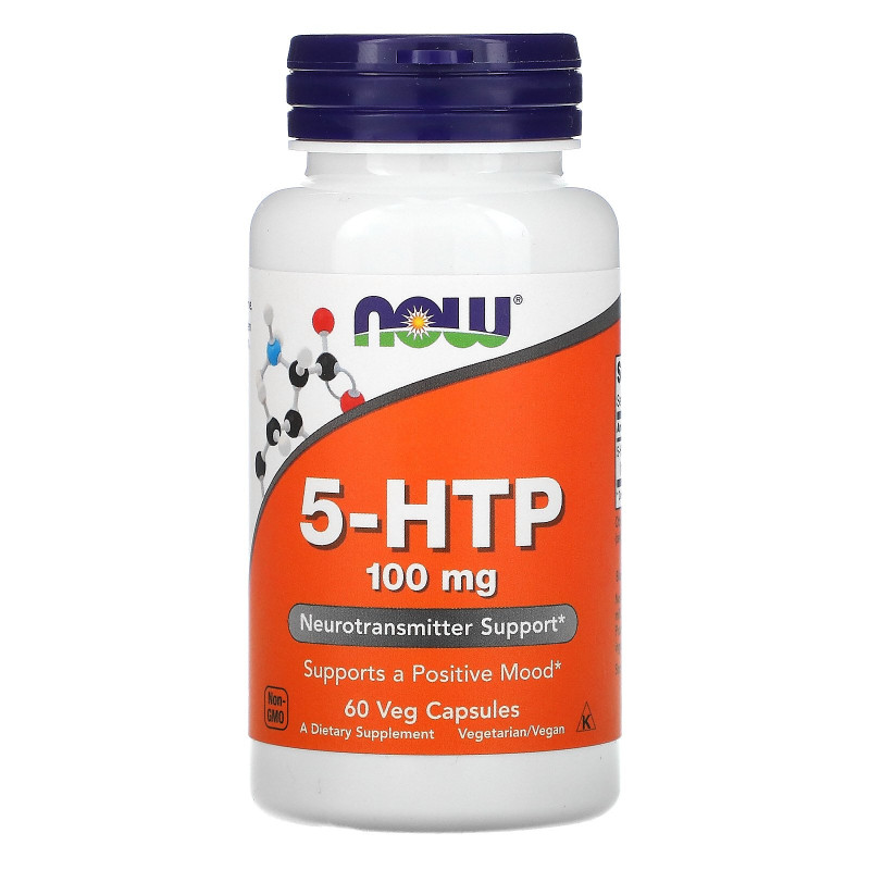 Now Foods, 5-HTP, 100 мг, 60 вегетарианских капсул