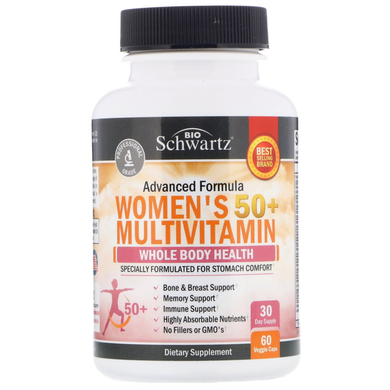 BioSchwartz, Advanced Formula Women's 50+ Multivitamin, 60 Veggie Caps