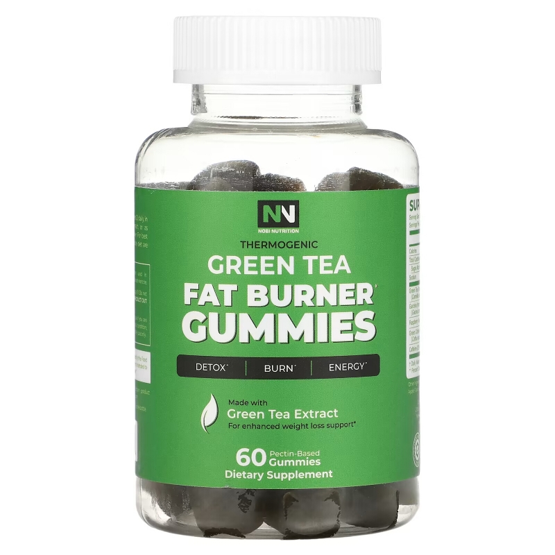 Nobi Nutrition, Green Tea Fat Burner Gummies, 60 Pectin-Based Gummies