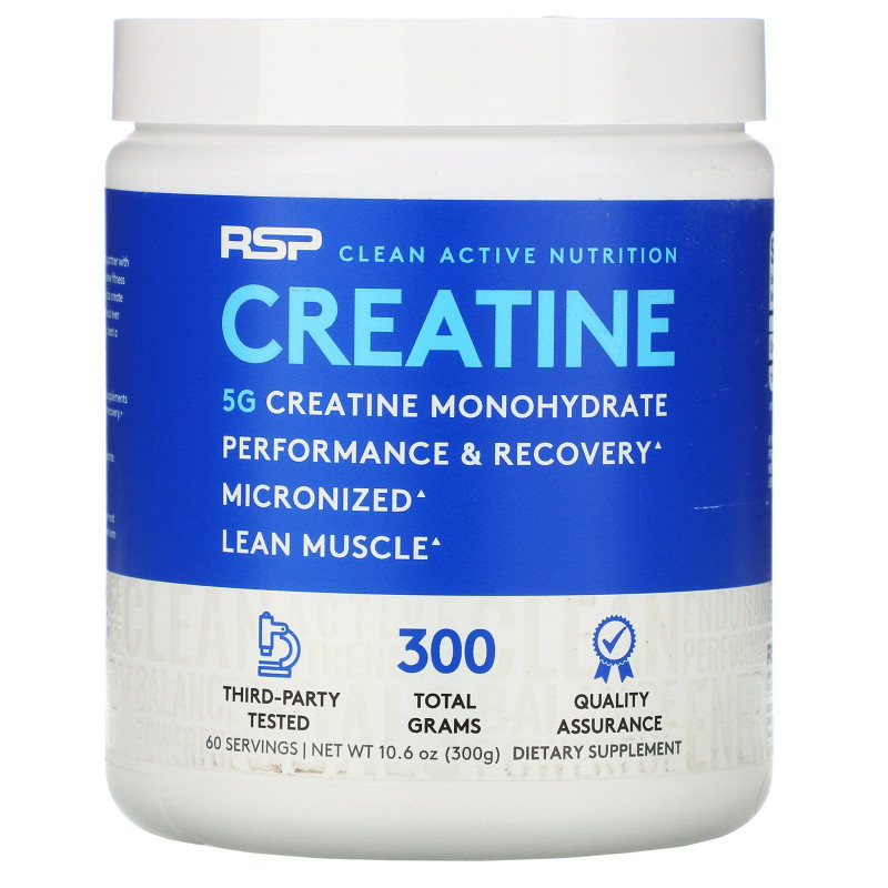 RSP Nutrition, Creatine Monohydrate, Micronized Creatine Powder, 10.6 oz (300 g)