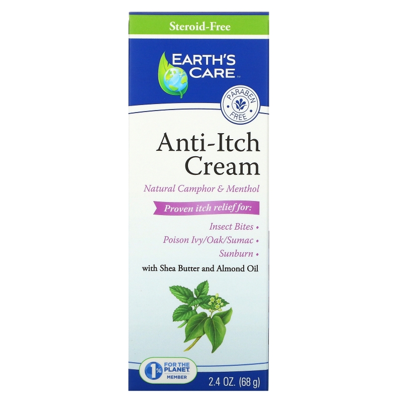 Earth's Care, Anti-Itch Cream, Shea Butter and Almond Oil, 2.4 oz, (68 g)