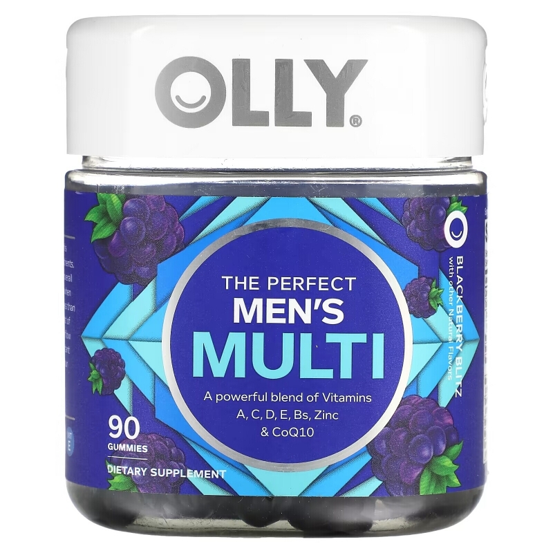 OLLY, The Perfect Men's Multi, Blackberry Blitz, 90 Gummies