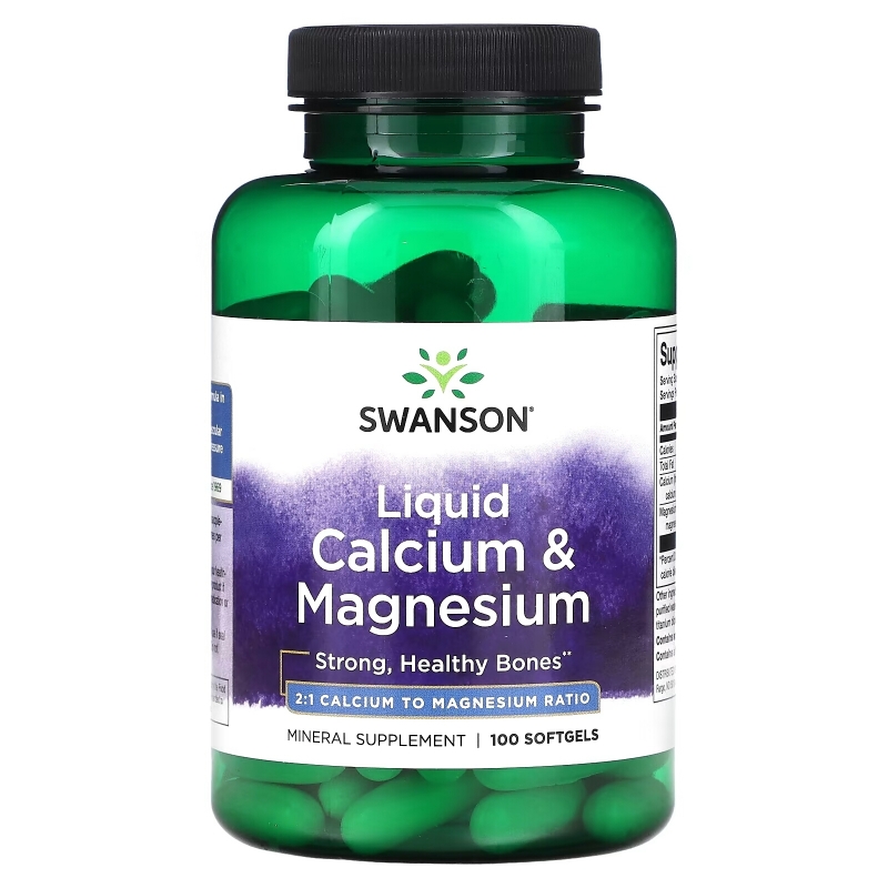 Swanson, Liquid Calcium & Magnesium, 100 Softgels