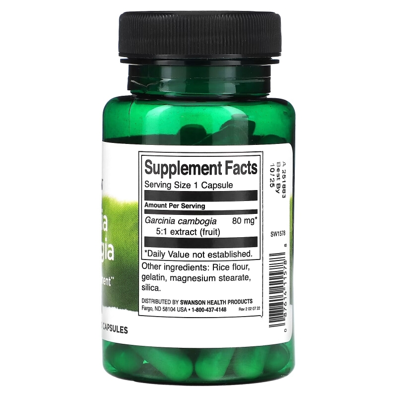 Swanson, Garcinia Cambogia 5:1 Extract, 60 Capsules