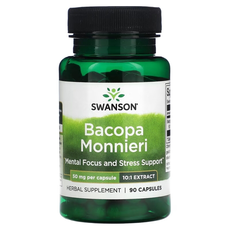 Swanson, Bacopa Monnieri, 50 mg Per Capsule, 90 Capsules