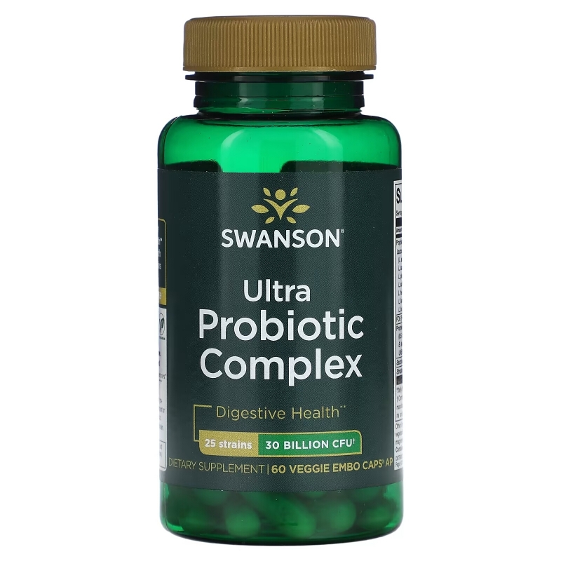 Swanson, Ultra Probiotic Complex, 30 Billion CFU, 60 Veggie Embo Caps AP