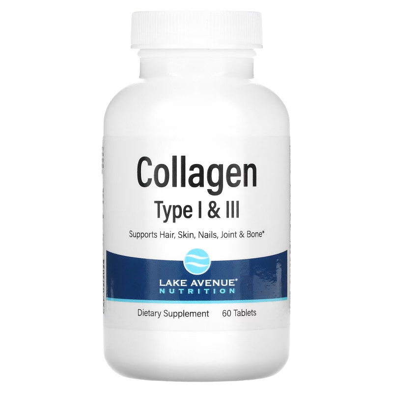 Lake Avenue Nutrition, Hydrolyzed Collagen Type 1 & 3, 1000 mg, 60 Tablets